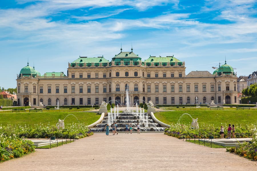 French formal gardens of the Belvedere