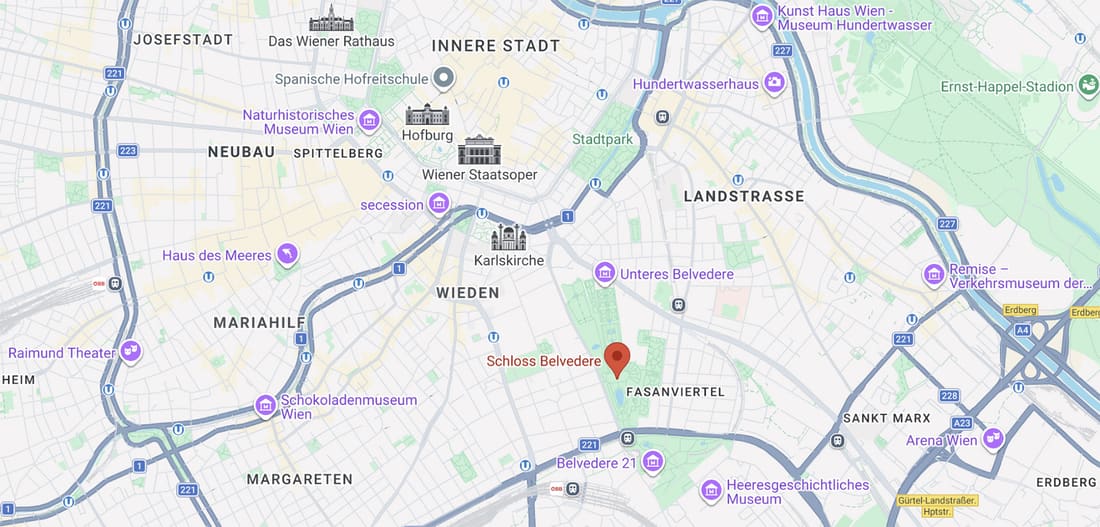 Map of the Belvedere Palace, open in Google Maps
